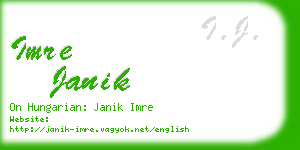 imre janik business card